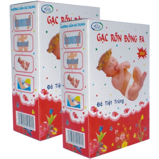 Hộp 3 chiếc Gạc rốn Đông Fa, 3 con nai