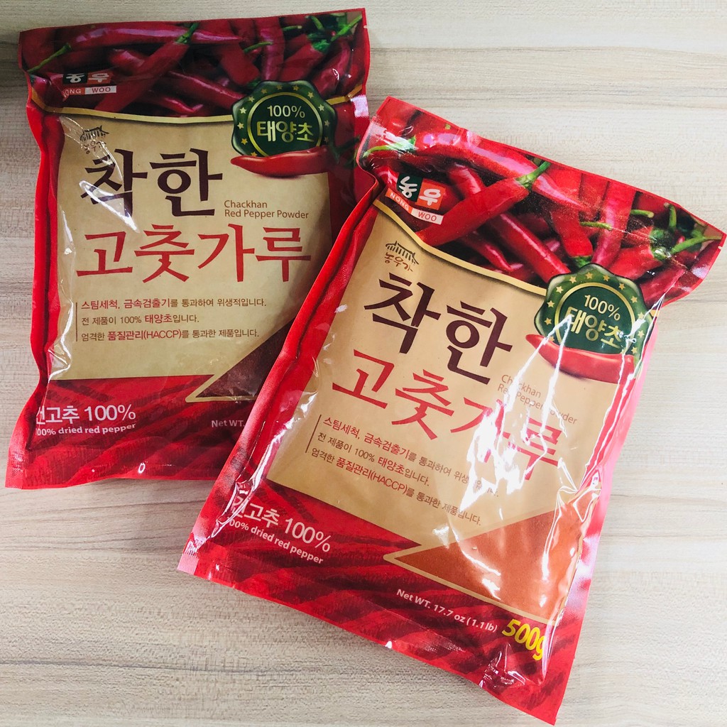 Bột ớt vảy Chackhan Nongwoo túi 500g