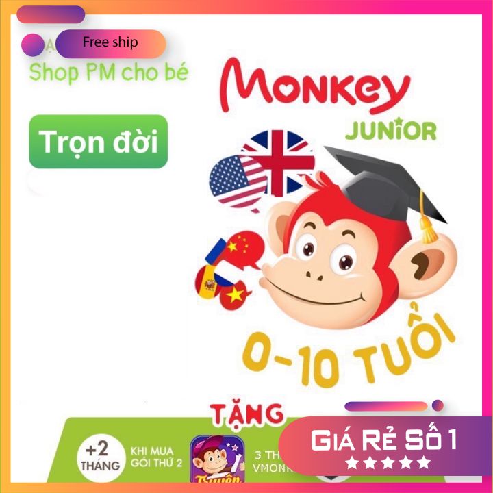Monkey junior trọn đời - phần mềm tiếng anh