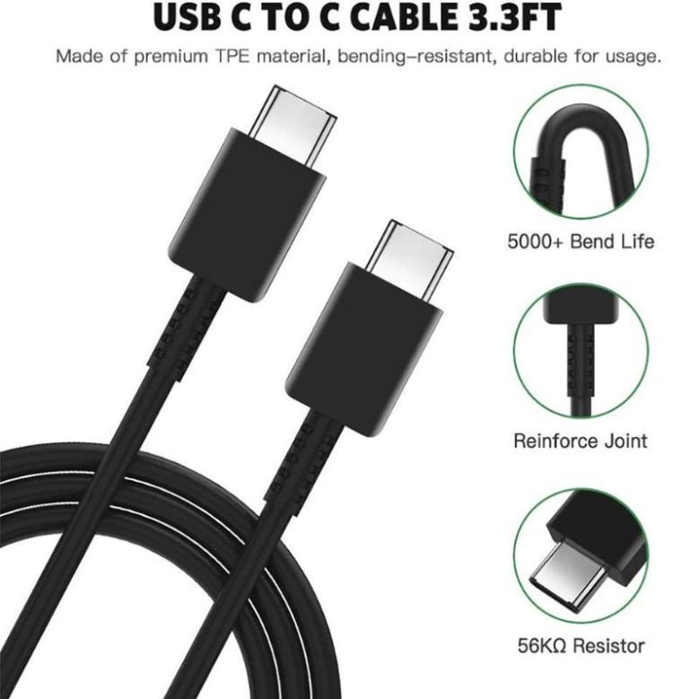 DÂY CÁP SẠC NHANH SAMSUNG  TYPE C TO TYPE C  DÂY 2 ĐẦU TYPE C