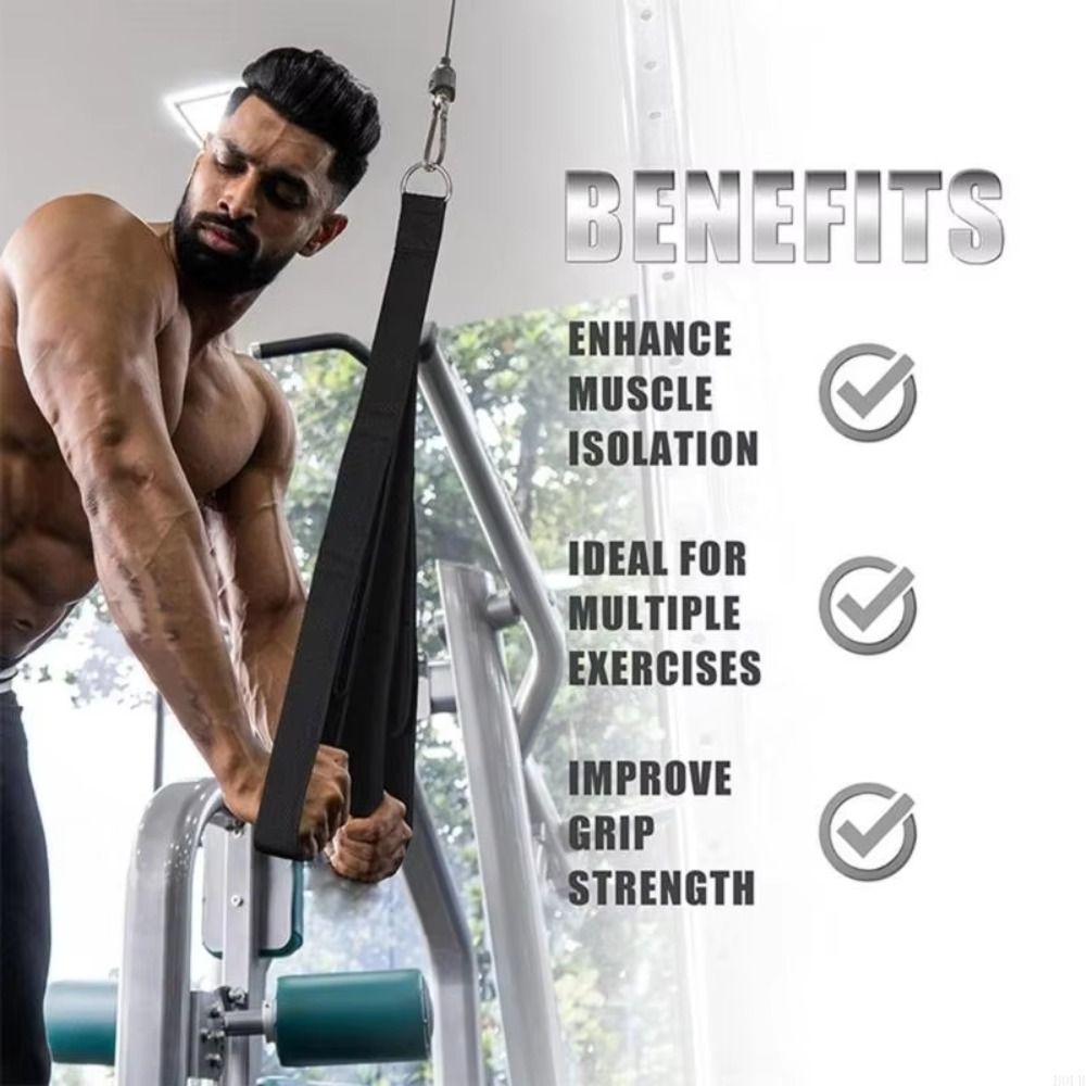 Multiple Exercise Rope Fitness Equipment Anti-Slip Long Triceps Strap Muscle Training Exercise ...