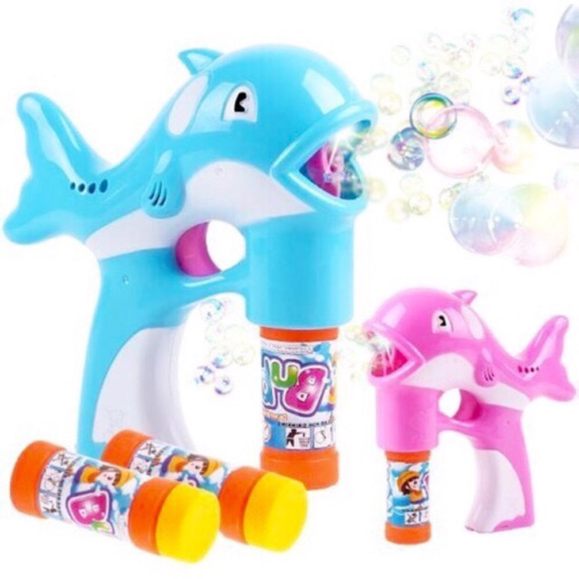 Vỉ đồ chơi súng xà bông cá heo- đồ chơi cá heo bắn bong bóng