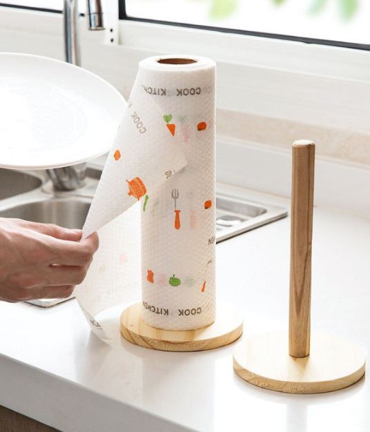 Cuộn Khăn Giấy Lau Bếp Đa Năng Trắng Họa Tiết