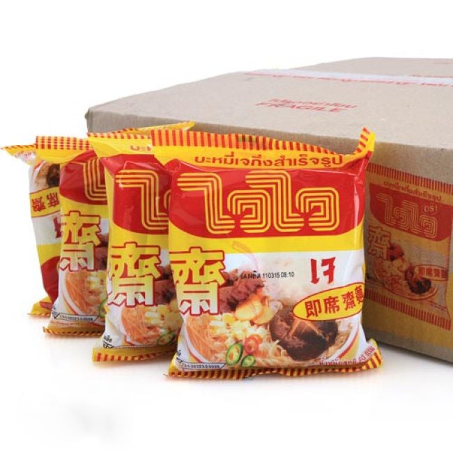 (HCM) Mì chay rau nấm WAIWAI 60g Thái Lan