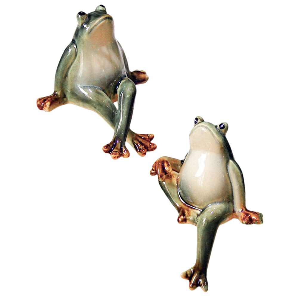 Animal Frogs Garden Frog Model Statue Ornament Decoration Figurine Ceramics Figure Decorations Cute Porcelain Toypastoral