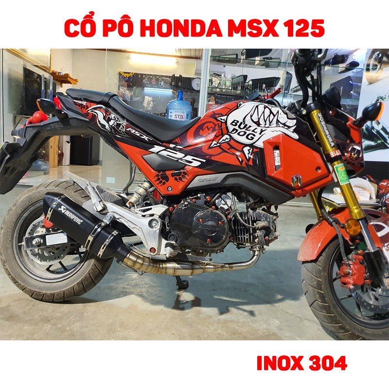 Cổ pô honda msx 125 inox 304