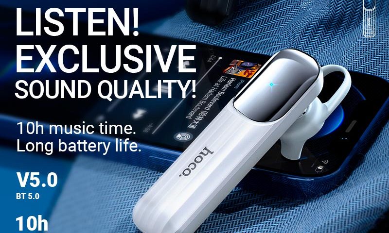 Tai nghe Bluetooth HOCO E57 Black Chính hãng (1 bên, v5.0)