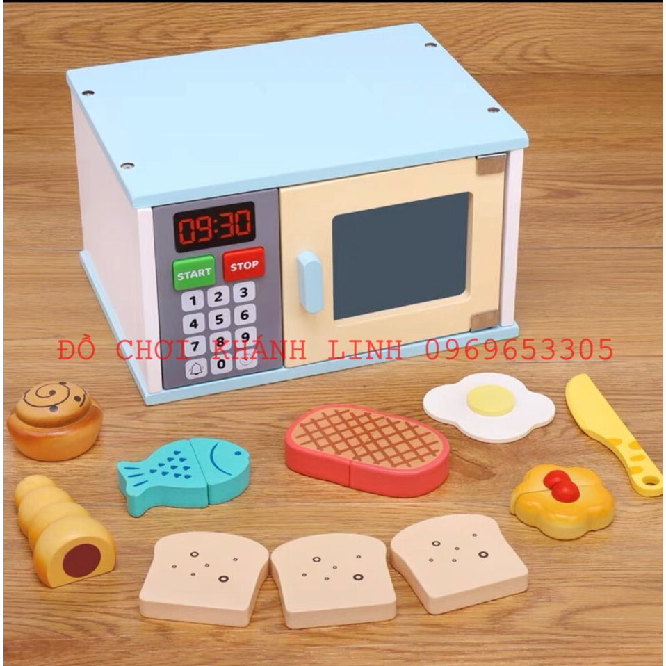 SET 6 MÓN ĐỒ CHƠI NHÀ BẾP BẰNG GỖ CHO BÉ