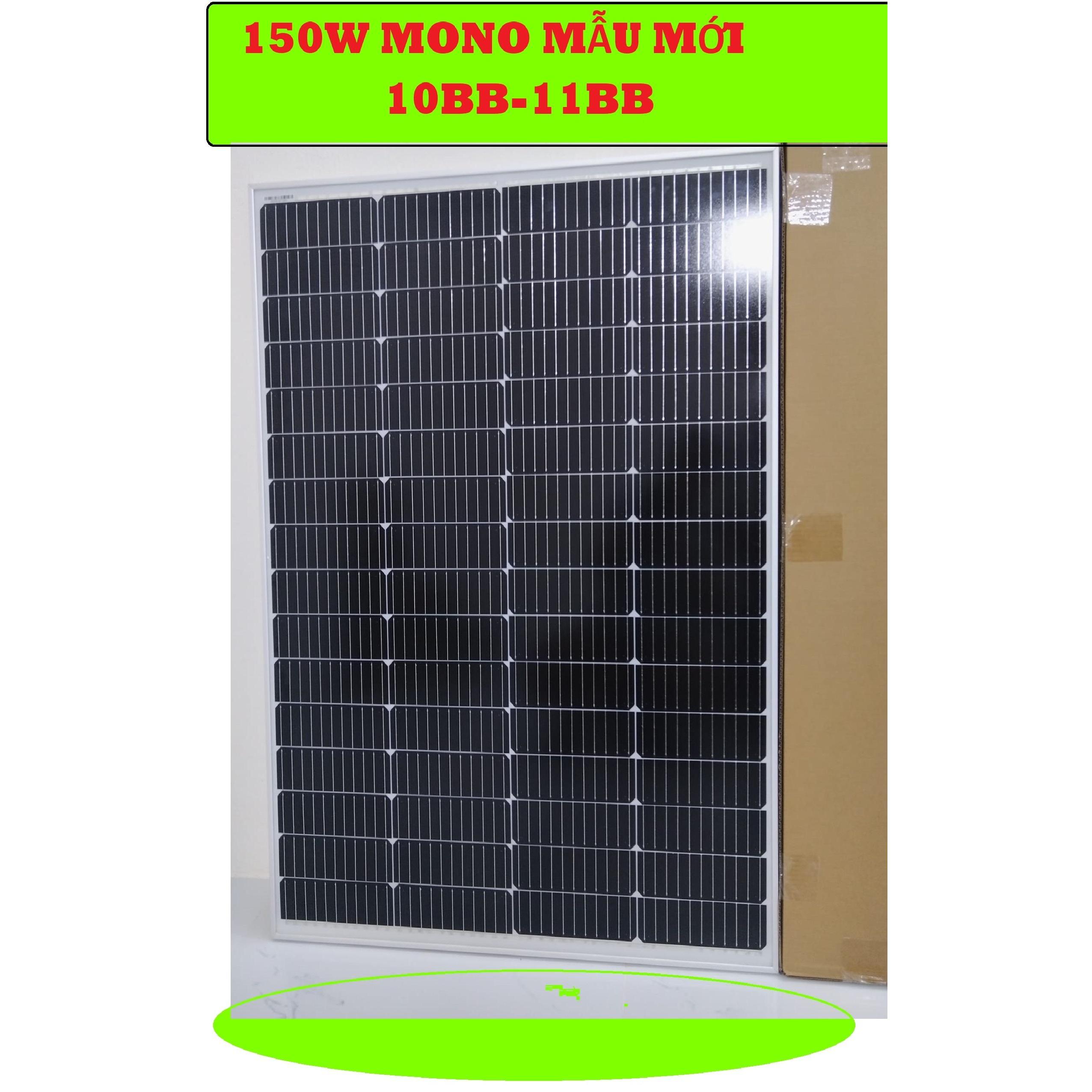 Tấm pin năng lượng mặt trời công suất 150w 10bb-11bb mono soyer solar - tặng kèm mc4 nối dây