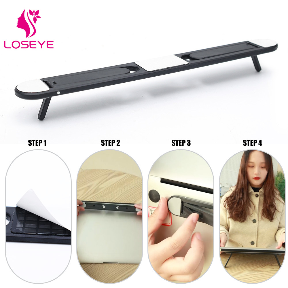 Giá đỡ máy tính xách tay tiện dụng có thể gập lại vô hình bàn phím máy tính Notebook chủ Riser phổ tự dính nhựa làm mát chân đế Pad