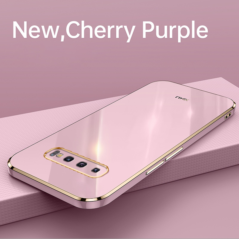 YBD Plating phone Case For Samsung Galaxy S10 Plus Casing Precise Camera Protection cases Luxury Straight Edge Cover