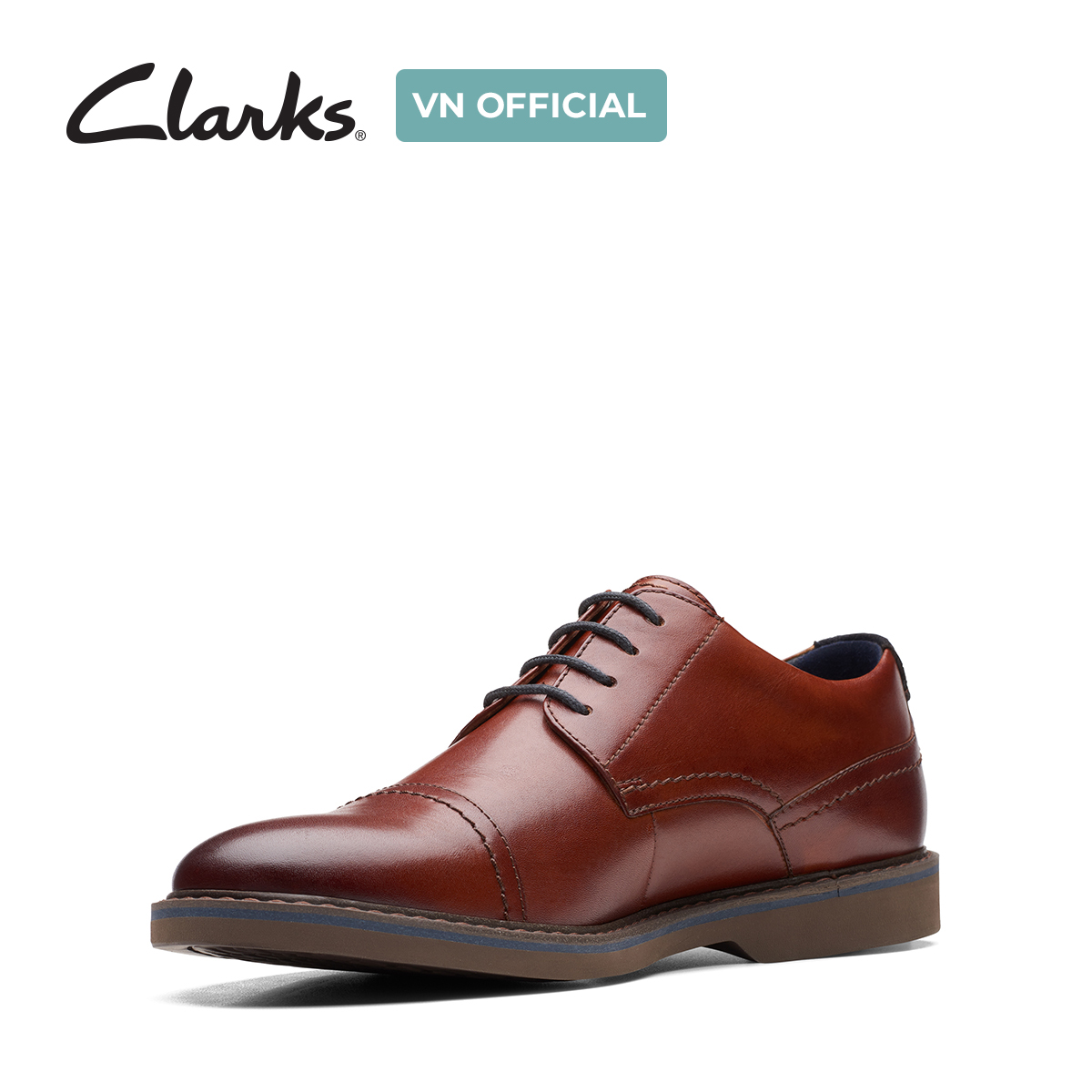 Giày Tây Da Nam Clarks - Atticus LT Cap