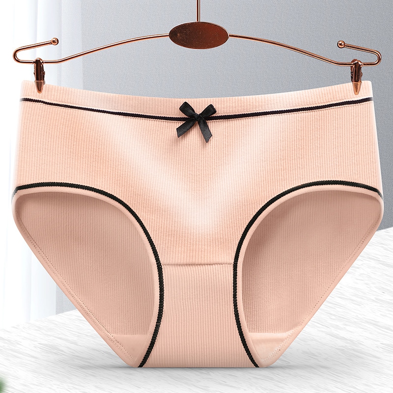 Dreamtale Women Panties Underwear Korea Fashion Ribbon Mid Waist