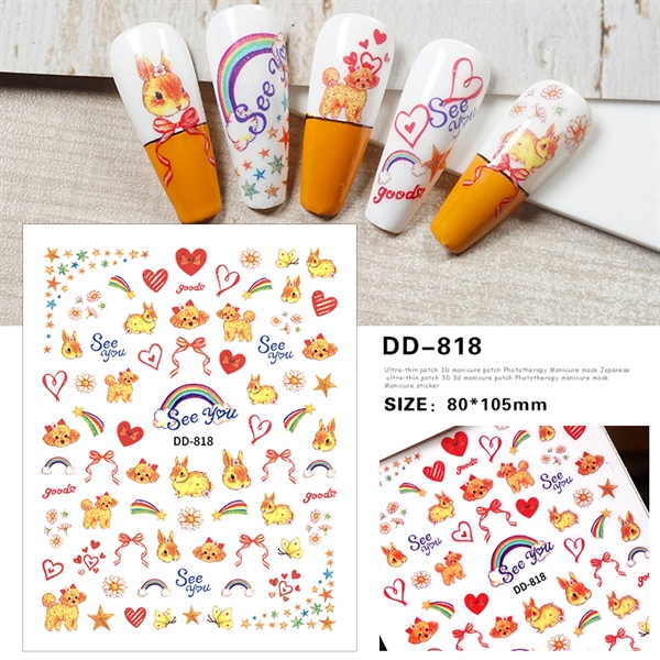 Stickers thỏ dán móng DD-818