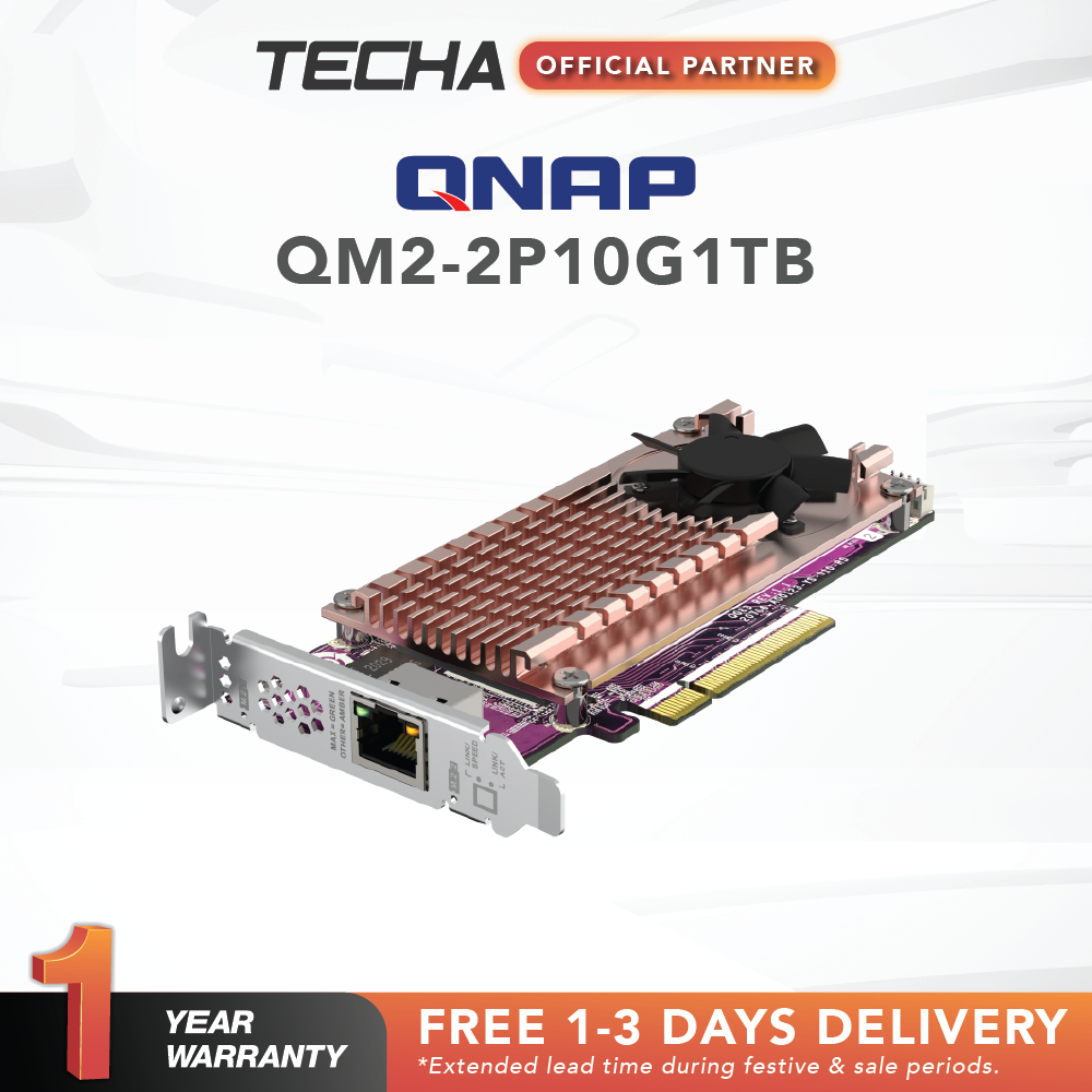 QNAP QN-QM2-2P10G1TB NVMe SSD Expansion Card Lazada Singapore