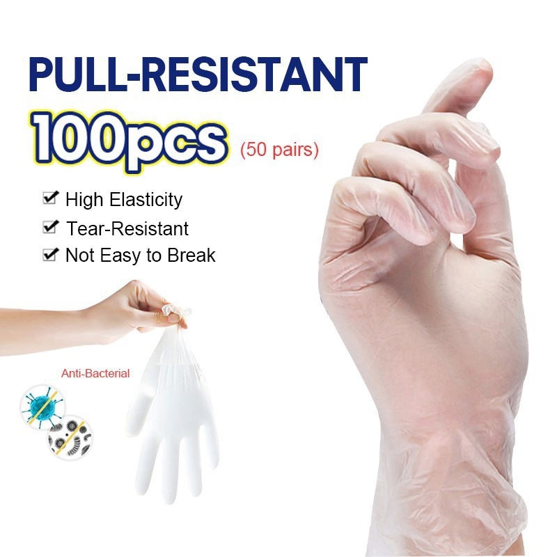 a disposable latex gloves worn by medical doctor