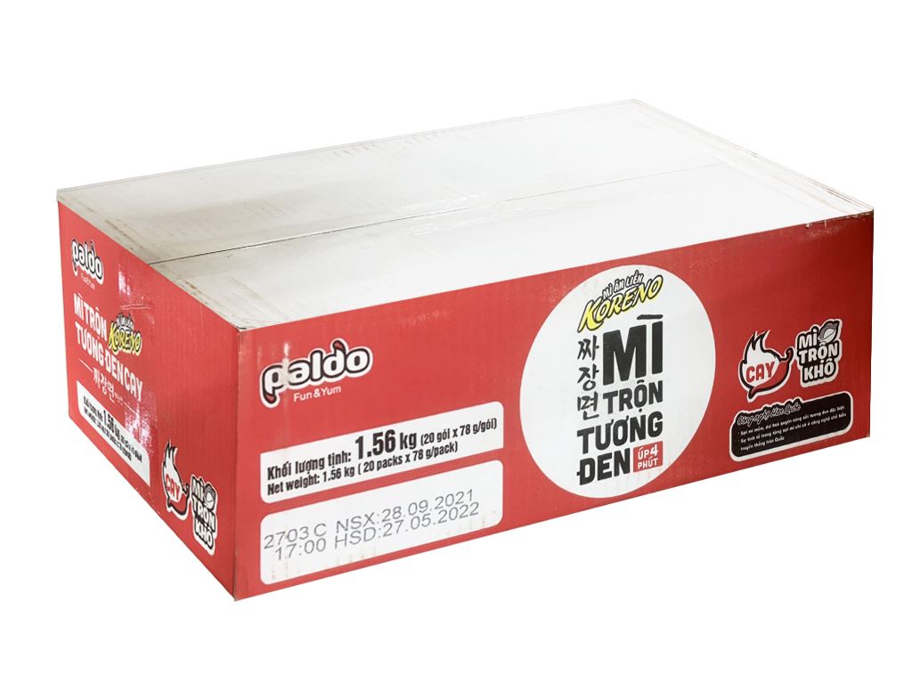Mì Trộn Tương Đen Cay Koreno Gói 78g