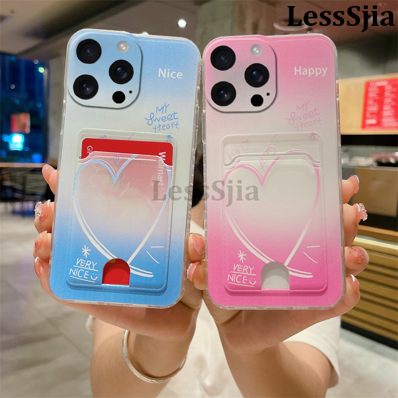 Phone cover iphone 16 Back case Card Holder Wallet Be LoveTransparent Soft Case For iphone 16Pro max Phone cases.