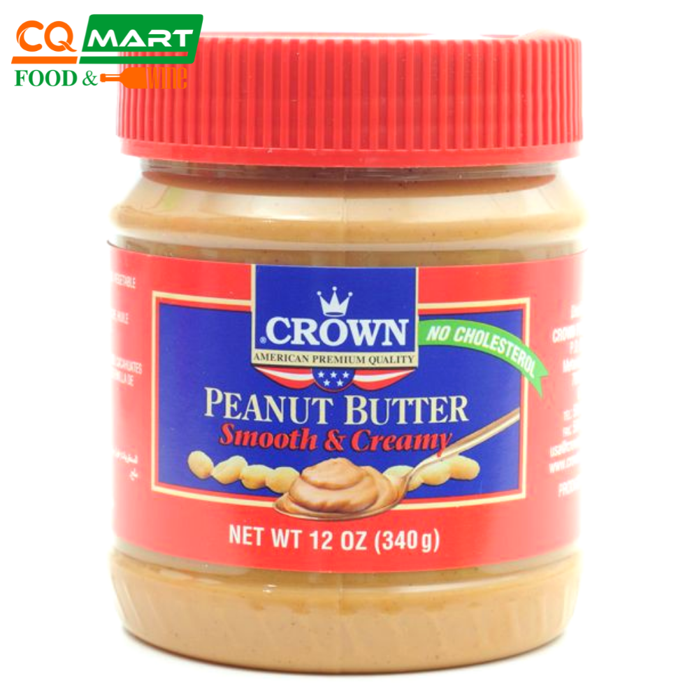 Bơ đậu phộng smooth&creamy hiệu crown 340g | cq mart