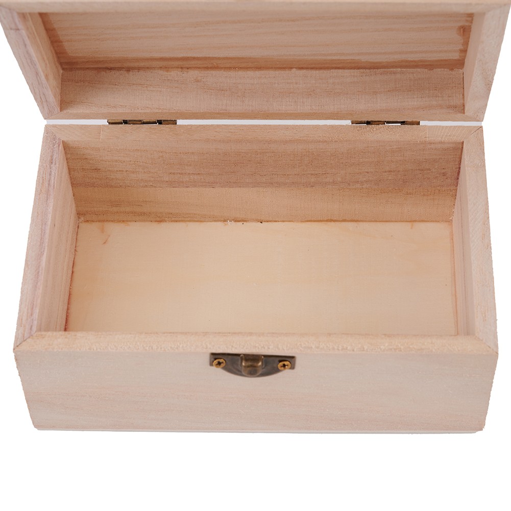 Wooden Boxes Plain Wood Storage Box Case for Jewellery Boxes Craft Gift