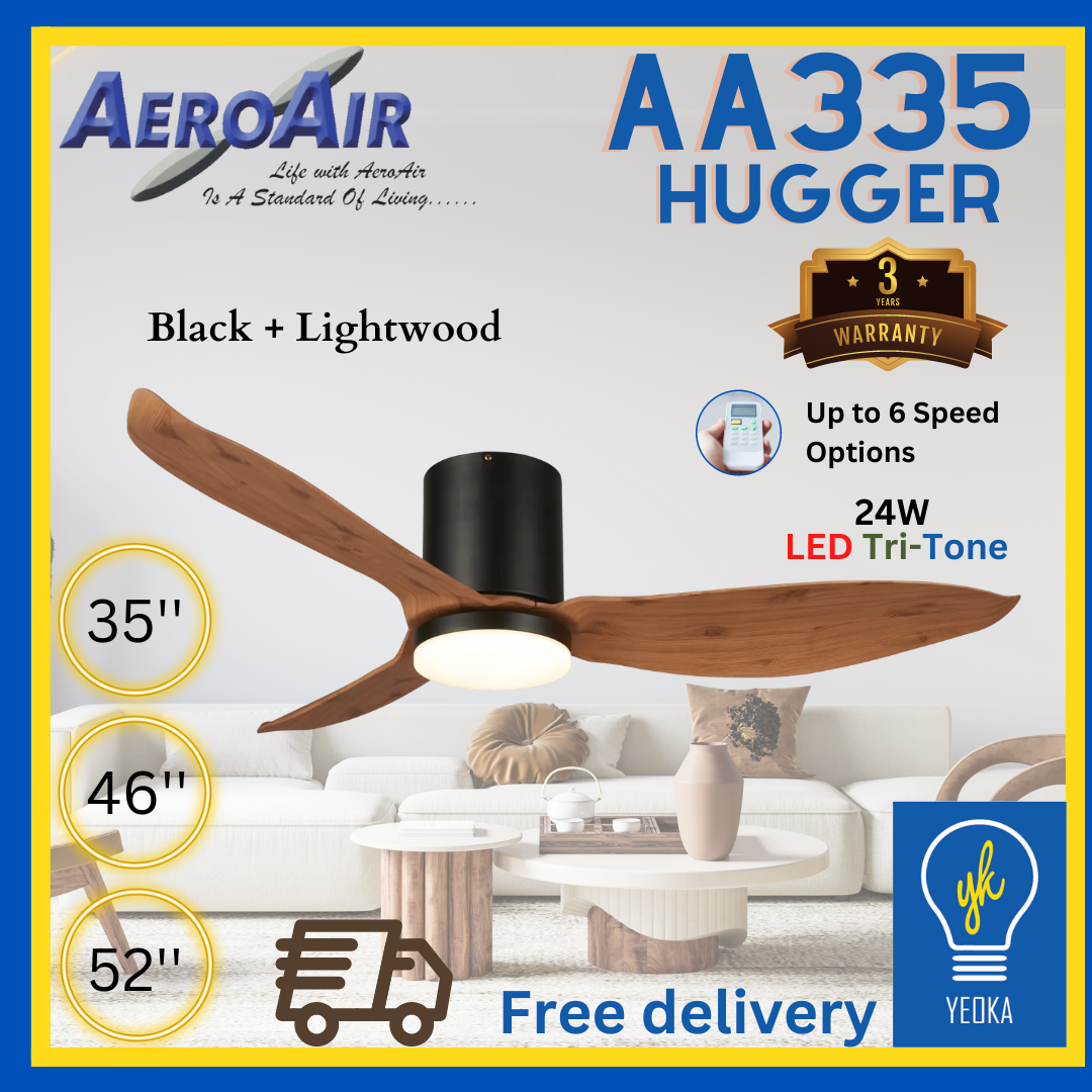 [YEOKA LIGHTS AND BATH] AEROAIR AA335 HUGGER 35/46/52 Inch DC Brushless