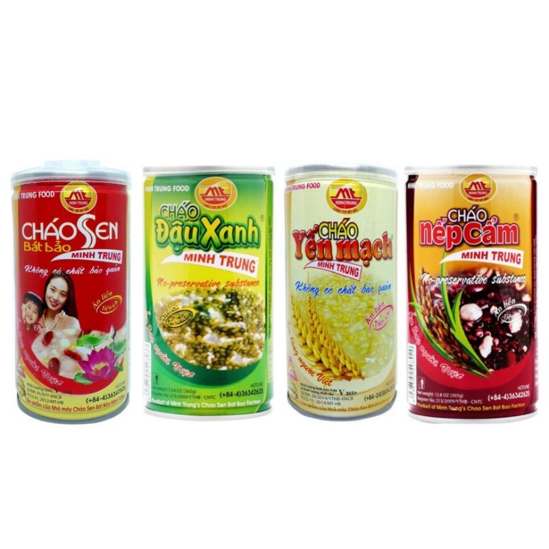 Cháo Bát Bảo Minh Trung Hộp 365gr (đầy đủ các vị)