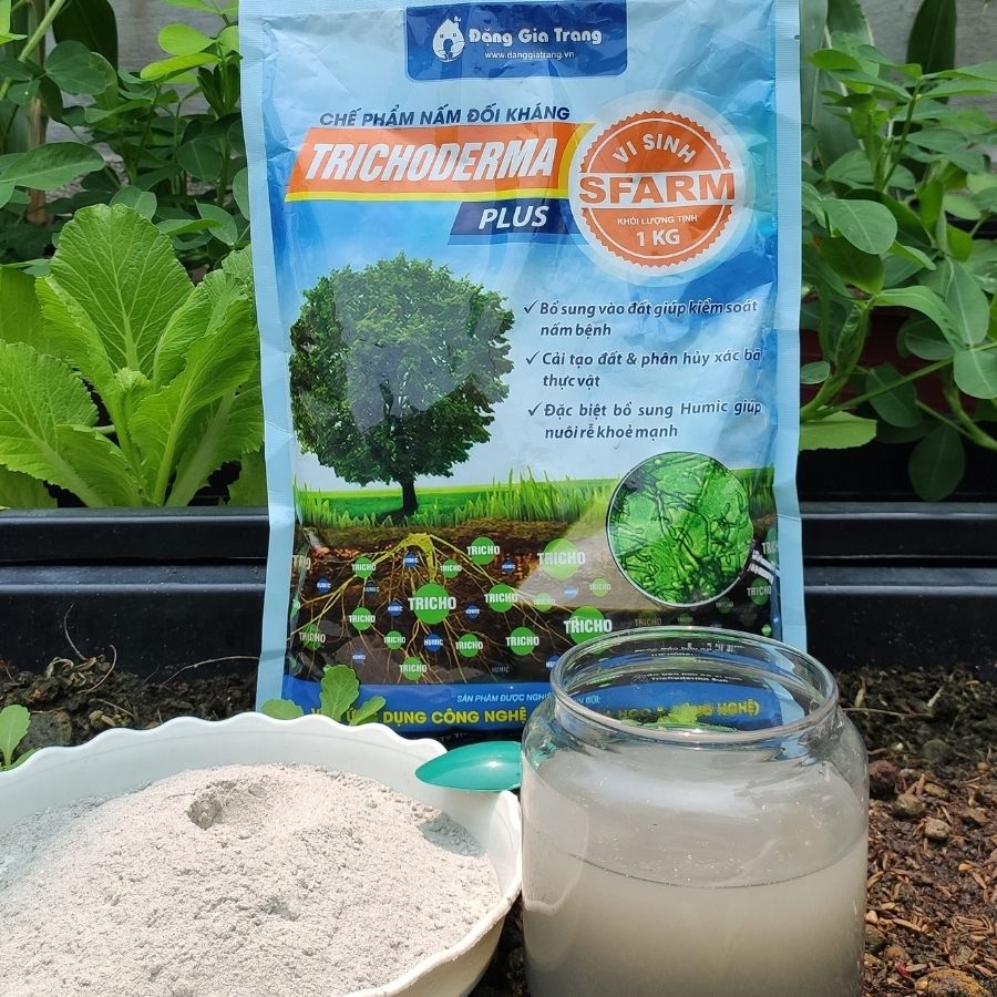 Chế phẩm nấm đối kháng Trichoderma plus Sfarm - Gói 1kg