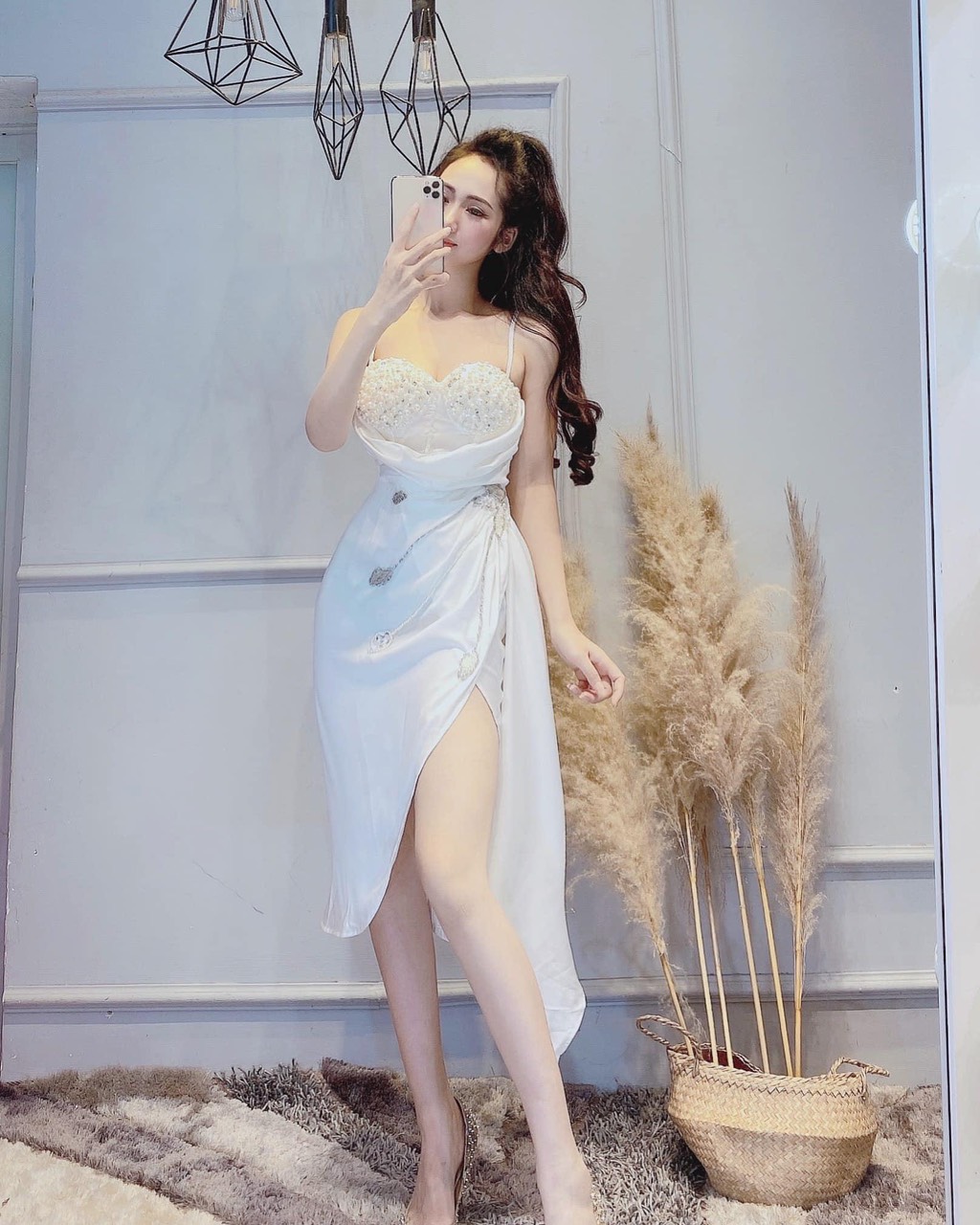 Đầm body 2 dây dự tiệc xẻ tà siêu xinh tripble t dress - size s/m/l- ms187y