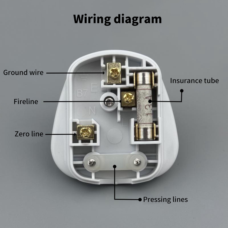 England Removable Power Plug White Black 3 Pin UK Mains Plug 13A Appliance Assembly Power Cord Fuse Wiring Connector BOYUAN. 