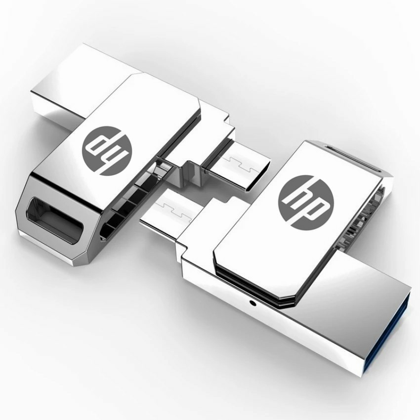 【COD + Gift】 HP 2TB 1TB 512GB OTG USB Flash Drive Metal Pen Drive 256GB 128GB 64GB 360 Degree Rotating Waterproof Mobile Phone Flash Drive. 