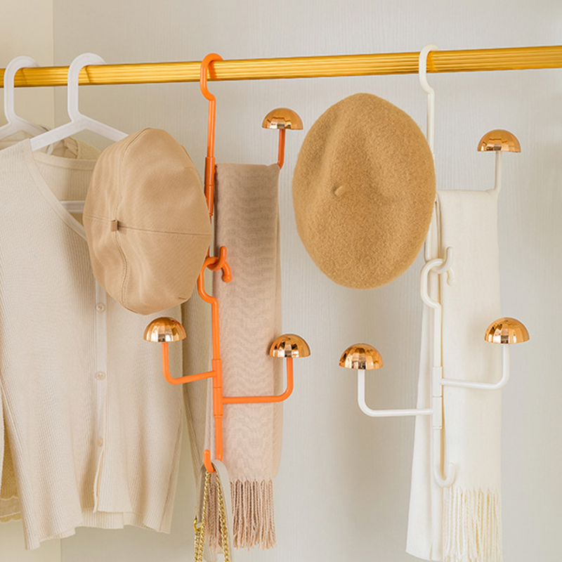 Hat Rack Folding Hat Organizer Cap Hat Hanger Closet Door Hat Hook Wall Mount Tie Scarf Holder for Entrance Hallway Bedroom Closet