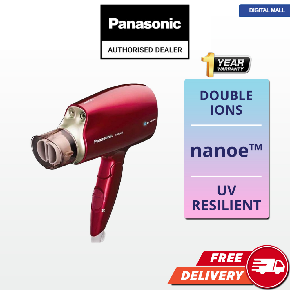 Panasonic Eh Na45 Nanoe Hair Dryer Moisture Eh Na45rp655 Quick Dry Nozzle Foldable Travel Blower 4626