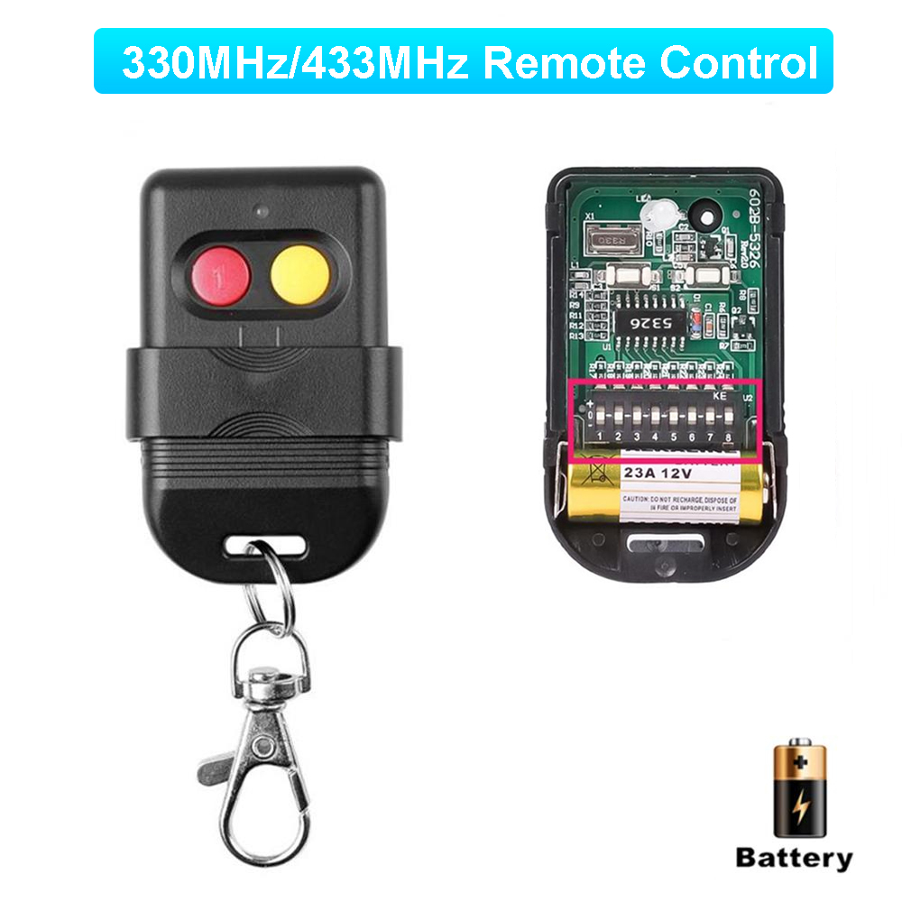 8 chuyển mạch Dip 433Mhz điều khiển từ xa 330MHz thông minh sao chép điều khiển từ xa cố định mã 2 CH duplicator cho mở cửa