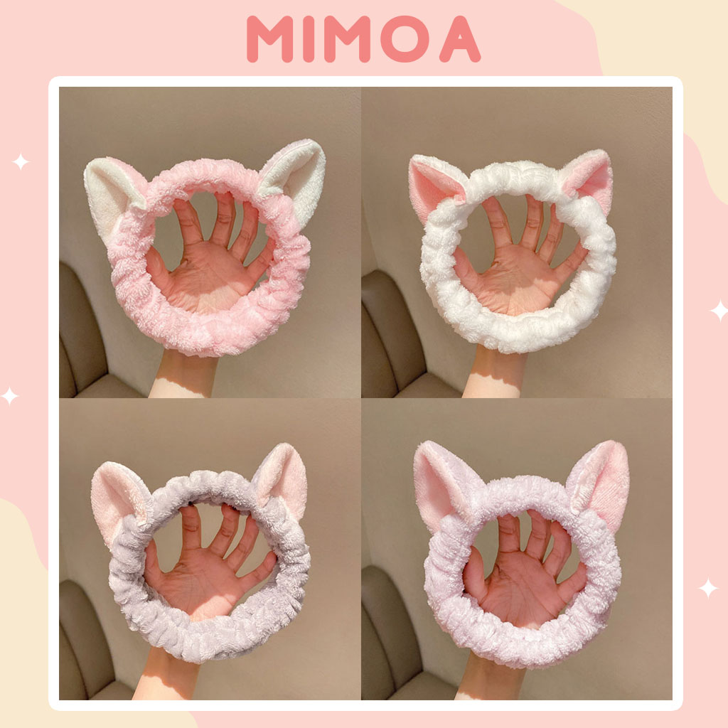 Băng đô rửa mặt hình mèo cute BD05