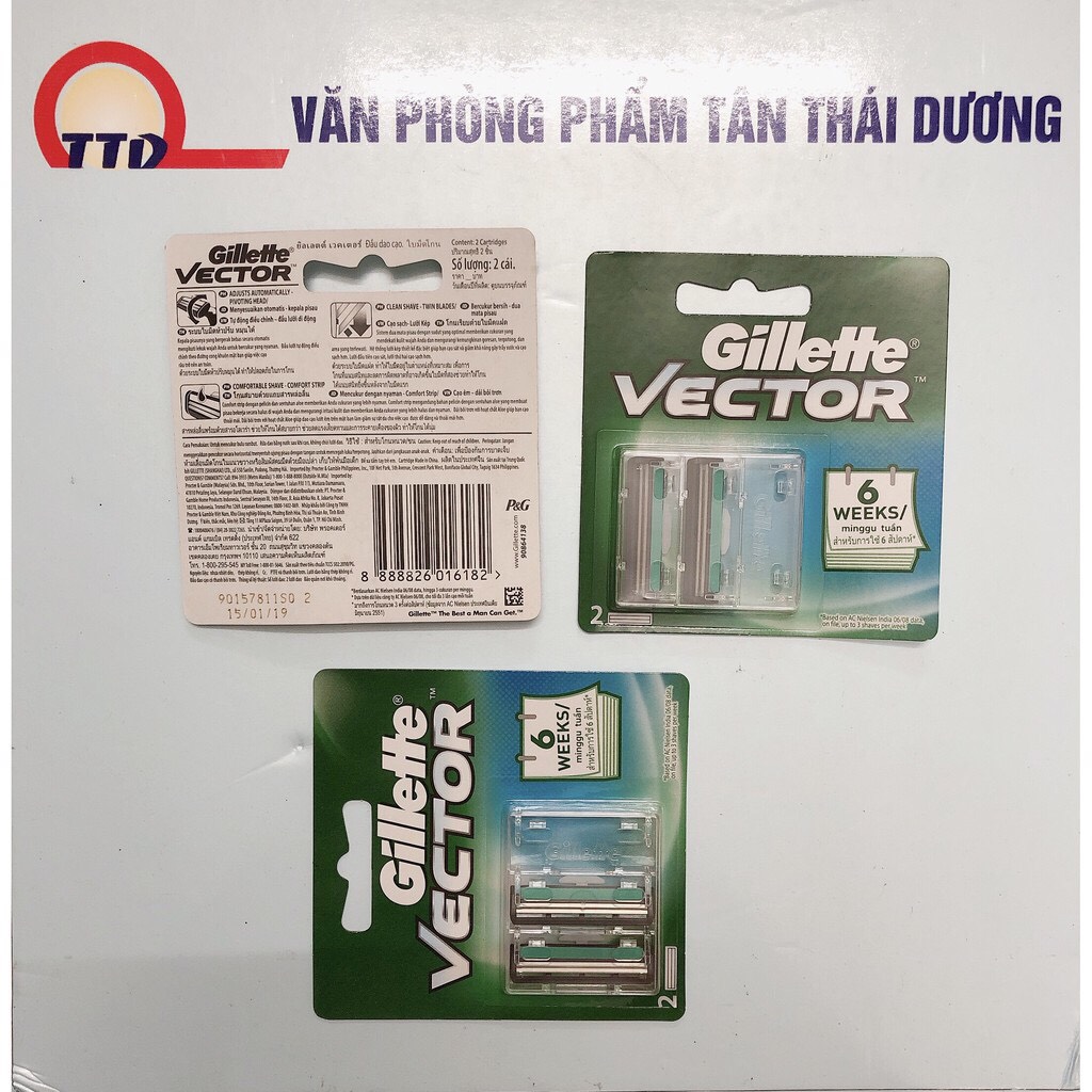 Lưỡi Dao Cạo Râu Đôi Gillette Vector