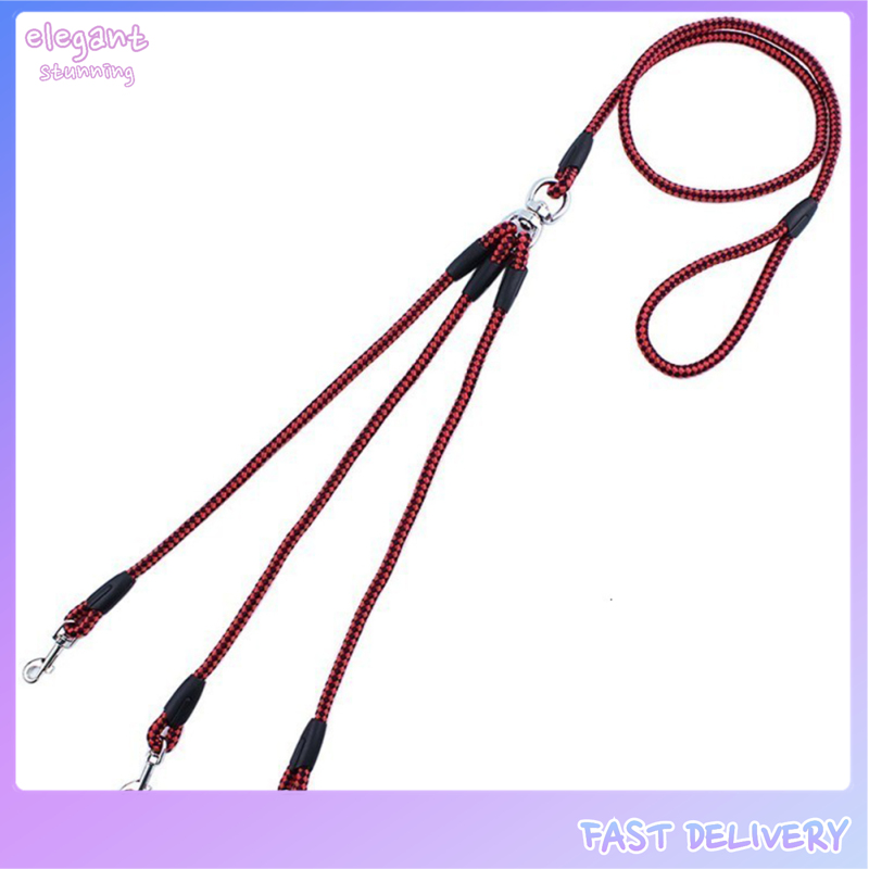 elegantstunning 3 Way Dog Leash 3-in-1 Couplers Nylon Pet Traction Rope ...