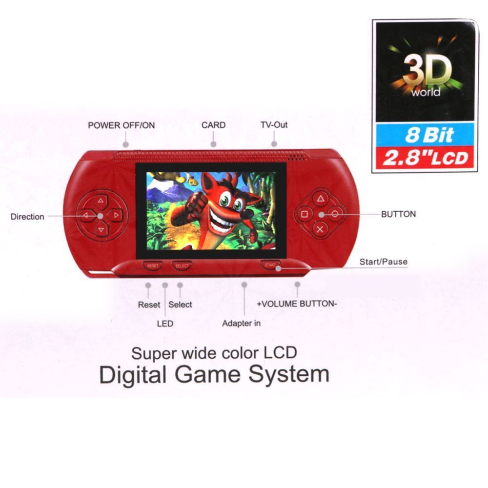 PVP 3000 Handheld Game Player Built-in 89 Games Mini Video Game Console -Option -green-Option -green.
