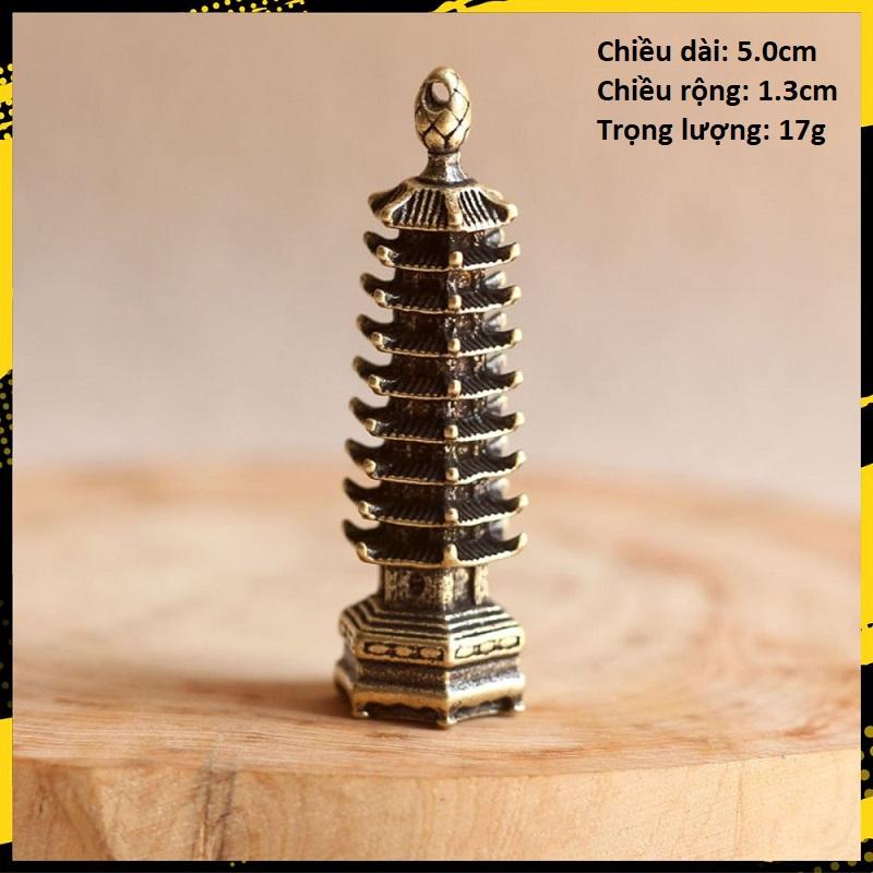 Đồng Thau Thụ Kinh Luân, Tháp Văn Xương - E13 (Kèm Khoen Tròn 20 25mm)