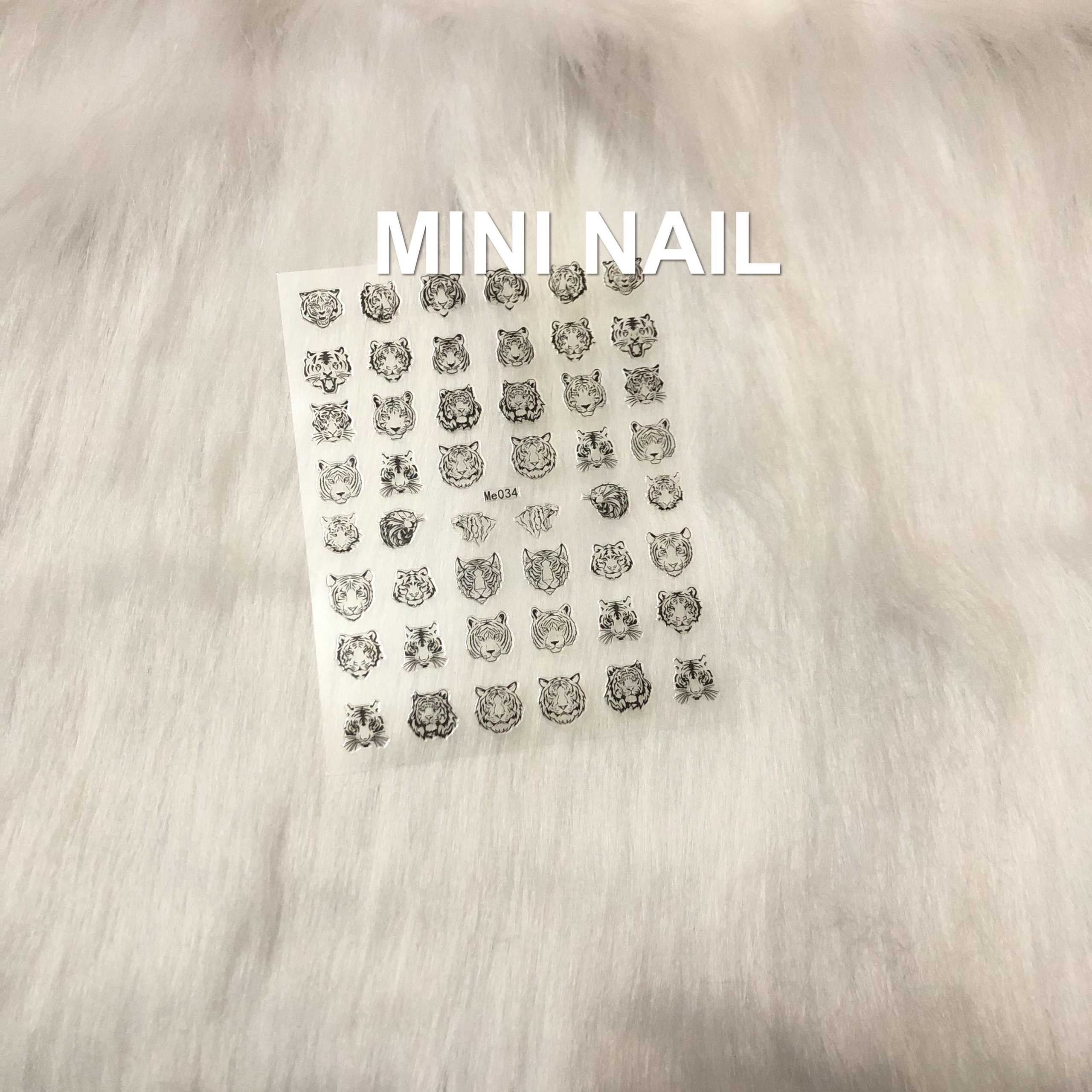 Sticker nail hình hổ, decal dán móng tay hình hổ