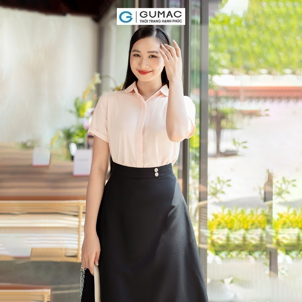 [4.4 - 6.4 |Voucher 10-12%] Chân váy phối nút eo thời trang GUMAC VD07014