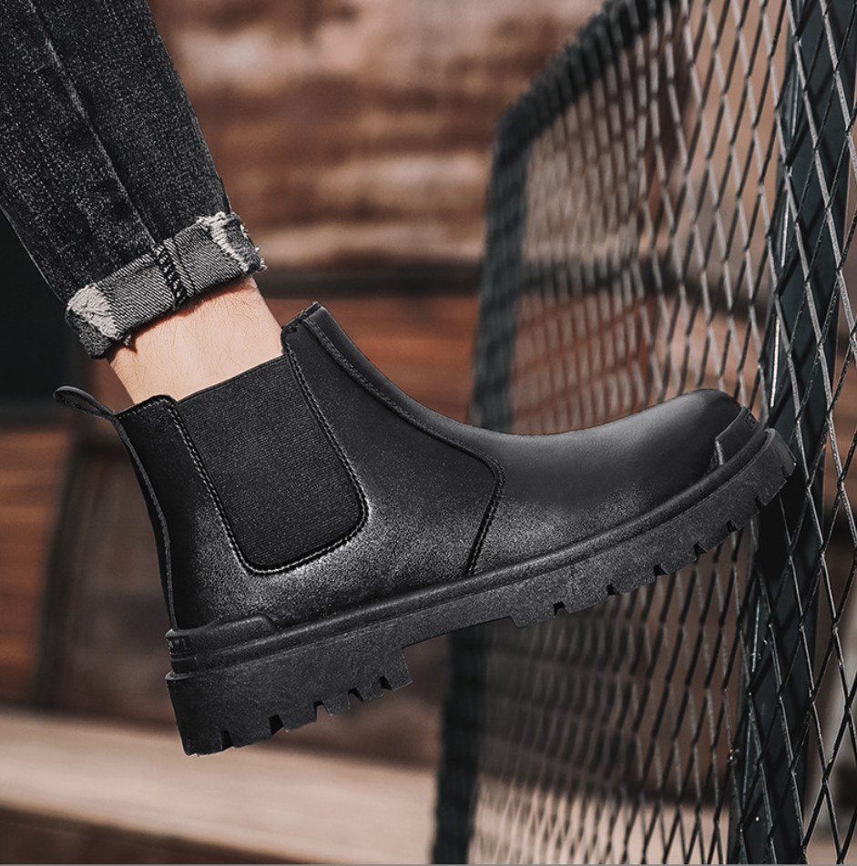 Bốt cổ cao - giày bốt da nam - chelsea boot - tăng chiều cao 7 cm ss1 new 2022
