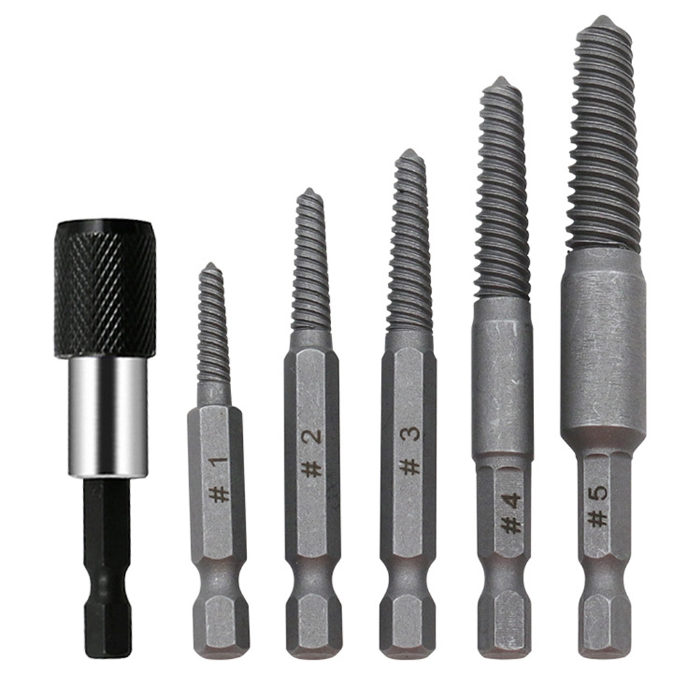 Aideepen Screw Extractor Center Drill Broken Guide Bolt Extractor Center Drill Damaged Bolt Hex Shank Tool