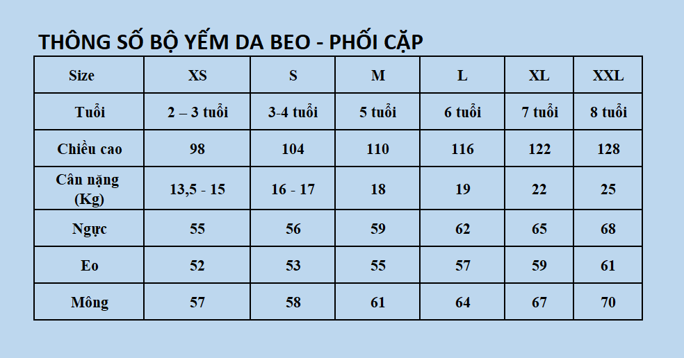 Bộ yếm da beo cho bé chất lụa xinh mịn thoáng mát