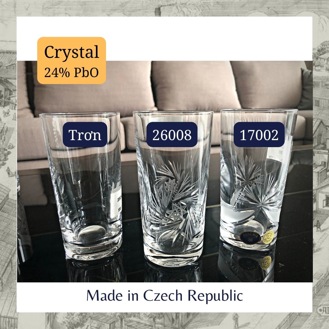 SET 6 Ly uống nước Pha lê CH Séc 20925