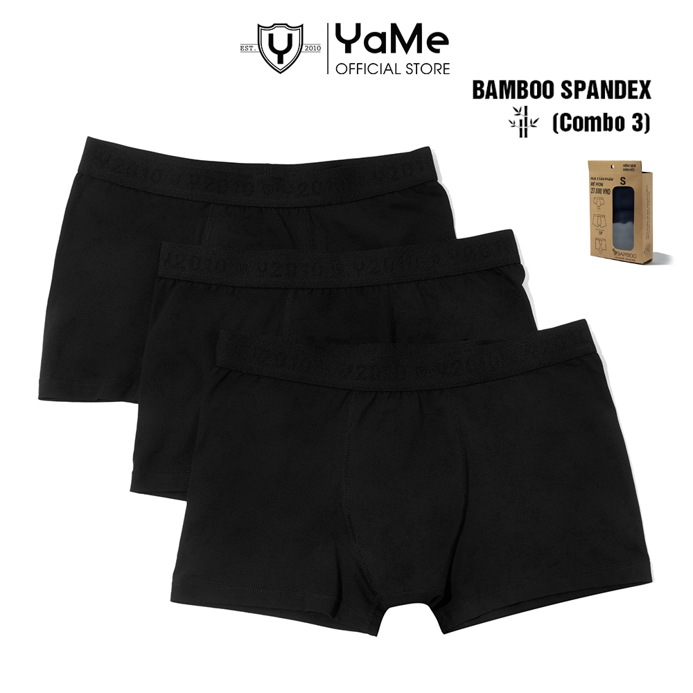 Combo 3 quần lót nam low rise trunk y2010 bamboo m3 20791 |yame|