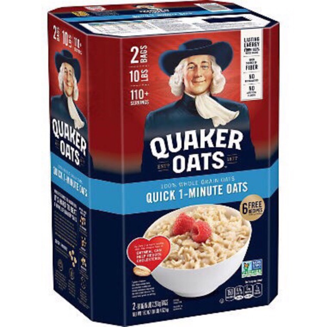 (Hàng USA) Yến Mạch Quaker Oats Cán Vỡ 4.52kg