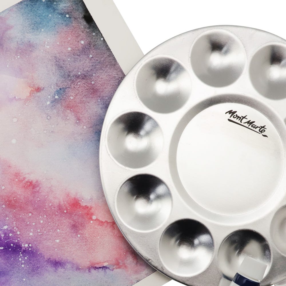 Mont Marte Aluminium Round Palette 10 Well.