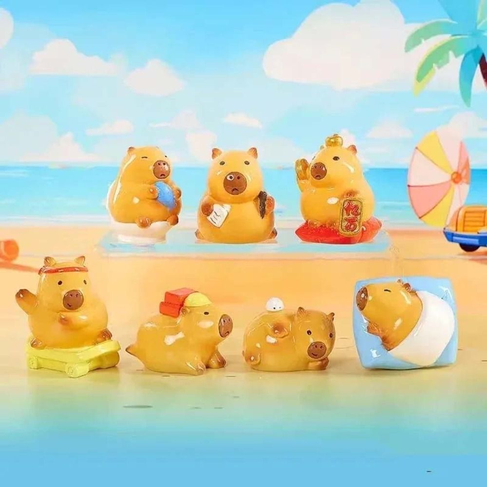 IJVBTV Animals Capibara Capybara Figure Blind Box Blind Box Simulation Capybara Animals Figures Figure Toys Cartoon Simulation Capibara Model Kid Toys