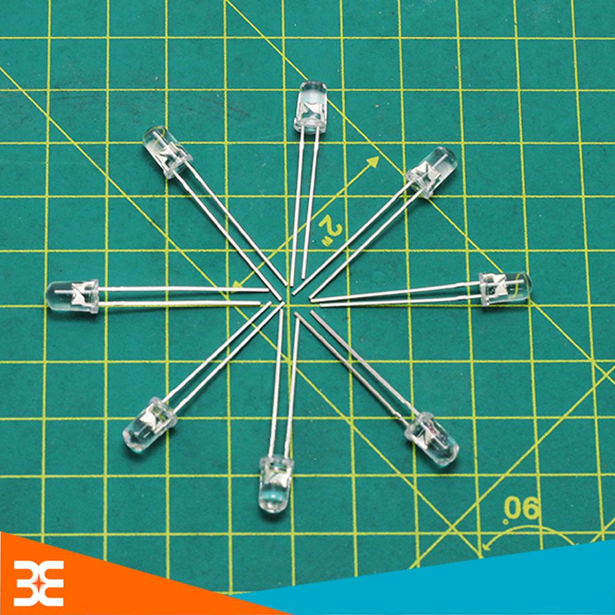Led đơn siêu sáng 3mm gói 100 bóng - chân dài