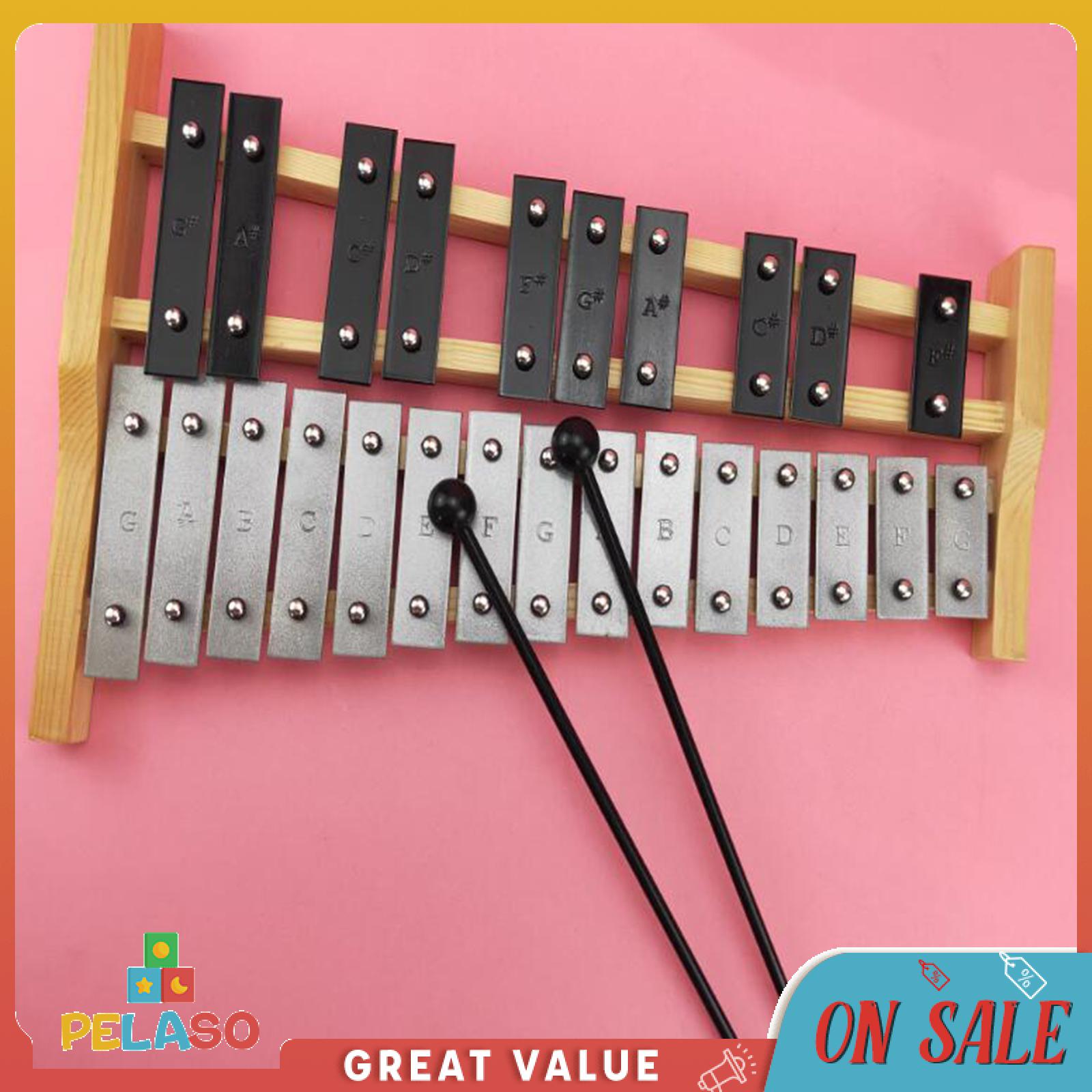 Pelaso 25 Note Glockenspiel Kids Music Learning Toys Glockenspiel Xylophone
